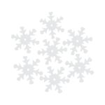 Пайетки фигурные снежинки, 24 мм, упак. 10 гр, Астра, L010 белый матовый, уп.10 шт