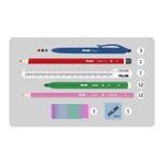 Бокс из 4-х односекционных мини пеналов с наполнением 22,5х11,5х11 см, Milan 08872SN1P