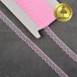 Кружево отделочное в стиле "трикотаж" 12 мм диз. 276, цв.09 св.розовый, уп. 27,4 м