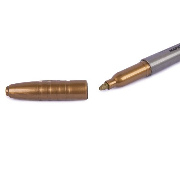 Маркер Metallic 2 мм, пулевидный 12 шт, Premier, №02 золотистый, Expert Complete EPM-02