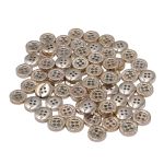 Пуговицы 4 прокола 18L (11мм), (Gold (золотой)) NE77, 72 шт