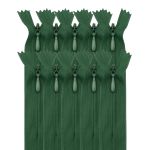 Молния потайная (скрытая) Т3 (3 мм) 1 зам., н/раз., 50 см, травян., нейлон, 31331 / 50, 10 шт