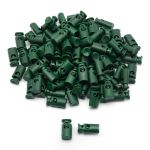 Фиксатор (зажим) для шнура пластик 1 отв., ⌀4.5 мм, 19х9 мм, цилиндр, ПП, т.зеленый, 100 шт