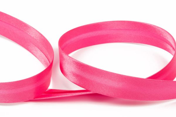 Косая бейка атласная 15 мм / 132±1 метра, 098 т.розовый, Gamma GK-15P