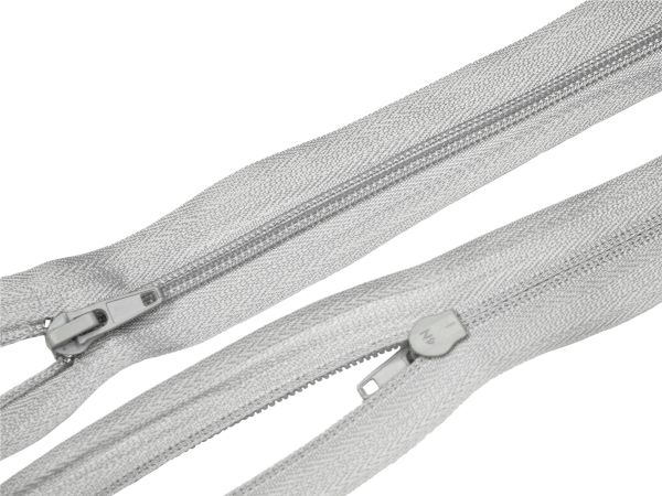 Молния спираль (витая) (цв.SBS) брючная Т4 (4 мм) 1 зам., н/раз., 20 см, автомат, S-165 св.серый, 100 шт