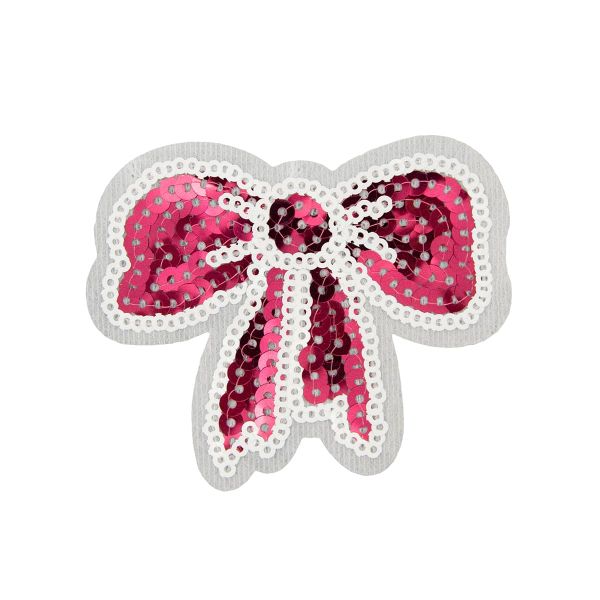 Термоаппликация Бантик, розовый, 7.5*6.5см, Hobby&Pro