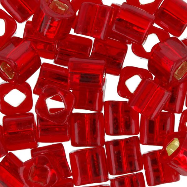 Бисер Toho Cube 4 мм, 25 г (5х5 г), 0025C красный