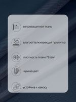 Оксфорд 200D PU1000 78 г/м², 150 см / 5 метров, ОКС.TBY200D.S058.5, S058 т.синий