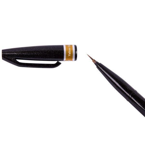 Браш пен Pentel Brush Sign Pen Artist, ultra-fine 0.5-5 мм, кисть/круглое тонкое, SESF30C-YX охра
