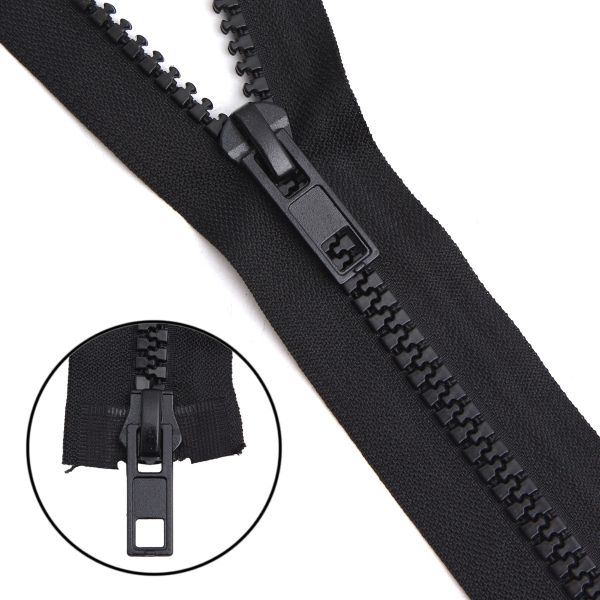 Молния трактор Т8 (8 мм) 2 зам., разъем., 80 см, 580 черный, 5 шт