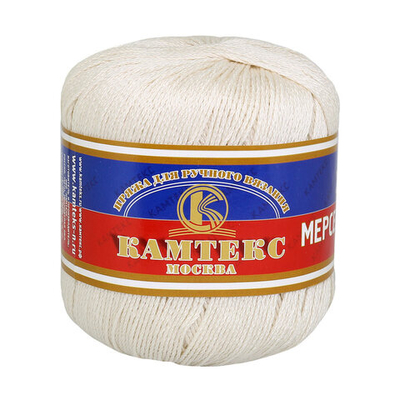 Пряжа Камтекс Мерсеризованный хлопок / уп.10 мот. по 50 г, 200 м, 188 топленое молоко