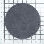 Заплатки пришивные из замши, круг ⌀8см с перфорацией, 2 шт, 100% кожа, 26 серый, 59121