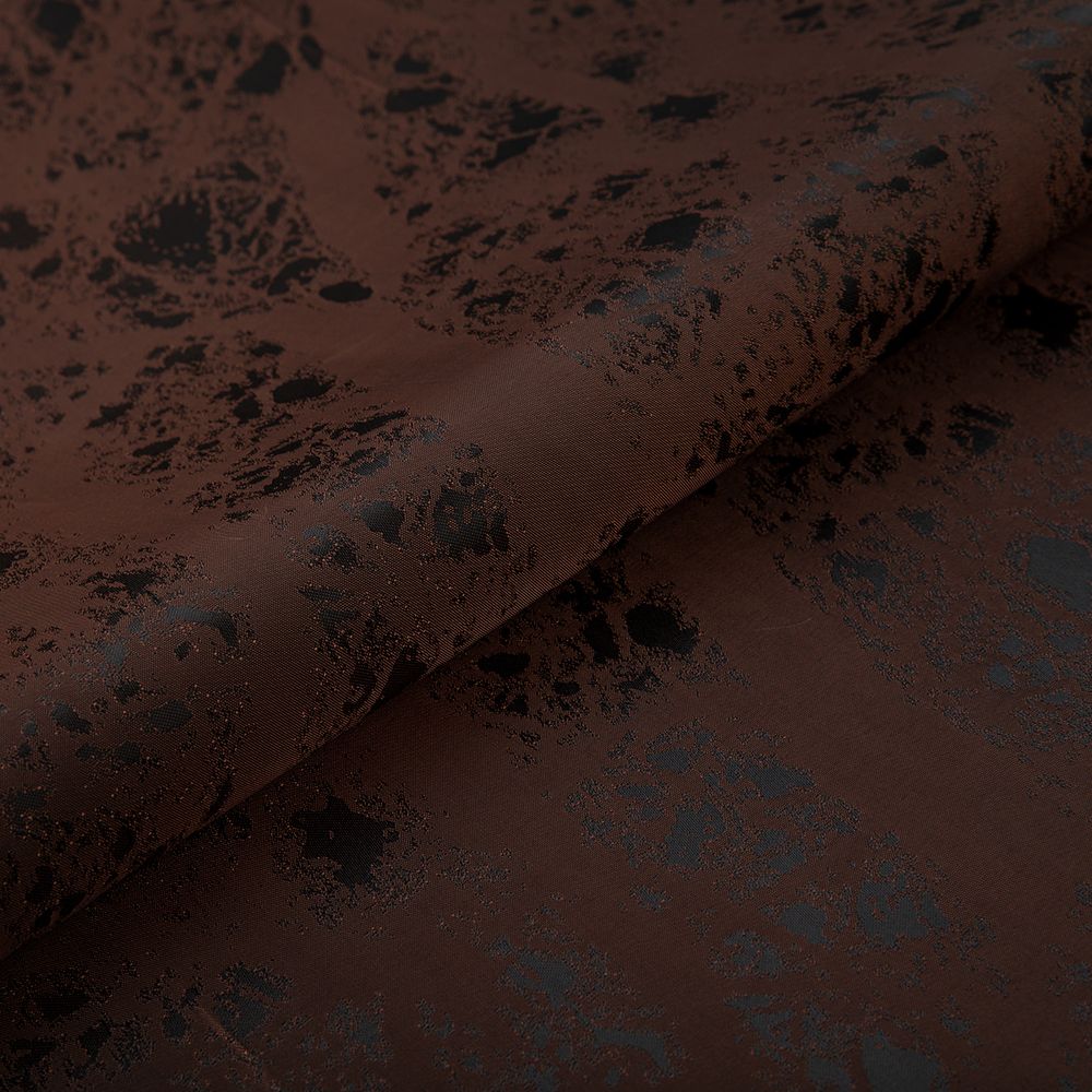 Ткань подкладочная (таффета) с рисунком 96 г/м², 100х145 см, 064 т.коричнево-коричневый, Gamma JTR