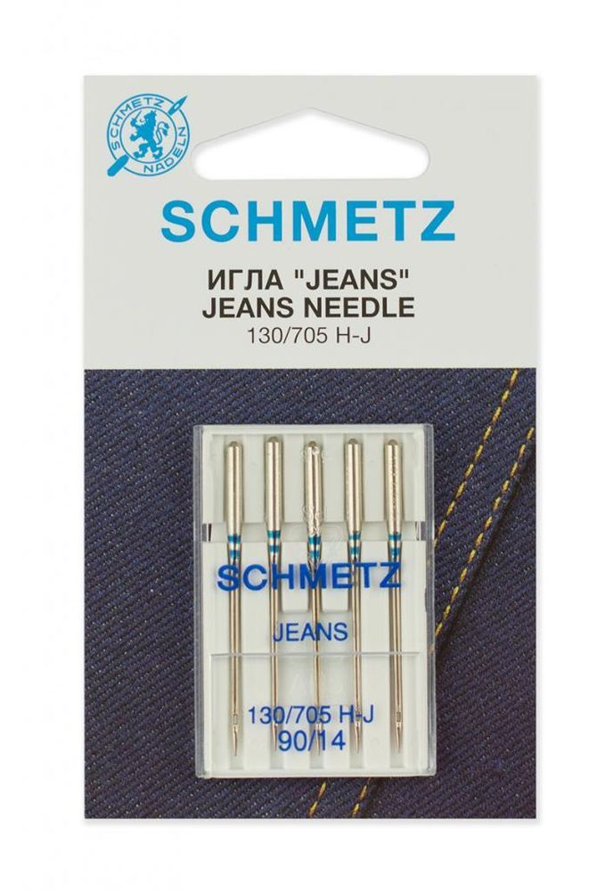 Иглы для швейных машин для джинсы Schmetz №90, 5шт, 22:30.FB2.VDS, 10 блист.