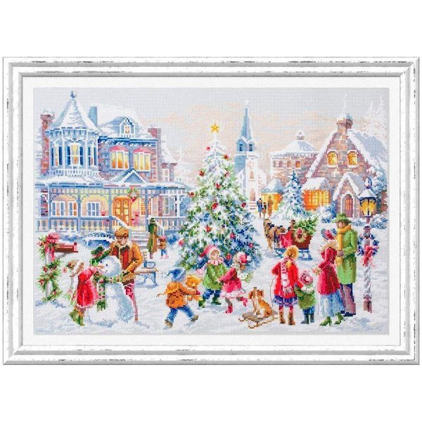 Набор для вышивания нитками Чудесная игла, Накануне Рождества 46х31см