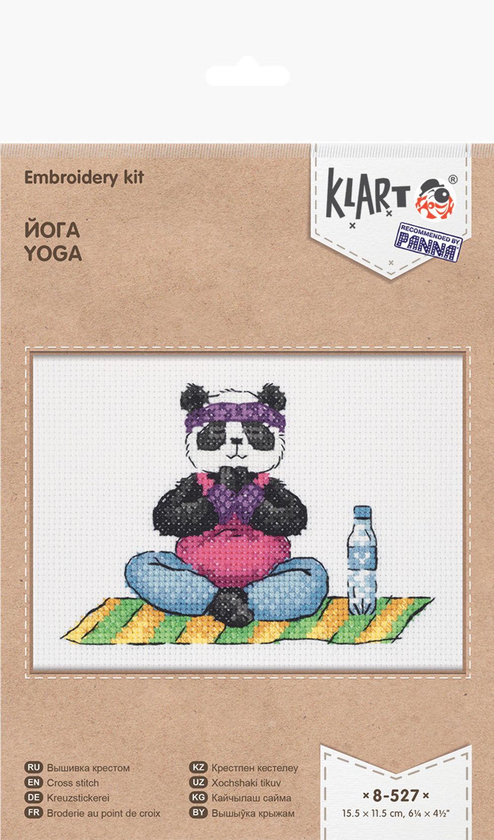 Набор для вышивания нитками Klart 8-527, Йога 15.5х11.5 см