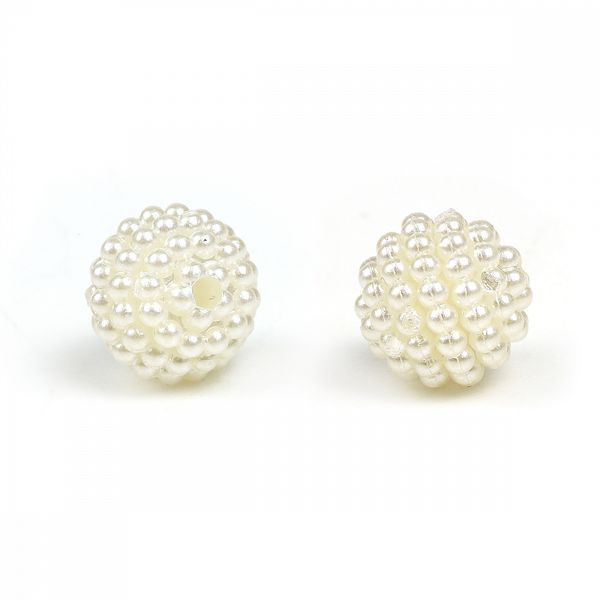 Бусины шамбала ⌀10 мм, SHN.11, цв.001 молочный, 500 г, Magic4Hobby