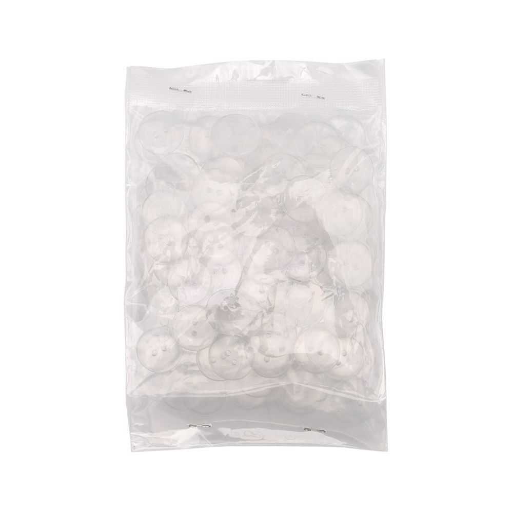 Пуговицы 2 прокола 28L, 18 мм, (clear (прозрачный)), CX-K-22, 144 шт