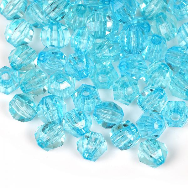 Бусины акрил ⌀10 мм, MG.3244-12, цв.12 голубой, 500 г, Magic4Hobby