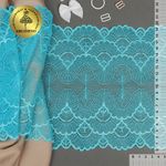 Кружево бельевое эластичное 195 мм / 10 м, цв.A2201 яркая бирюза, Kruzhevo