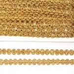 Тесьма отделочная 12 мм / 13.71 метров, TBY 905 цв.золото