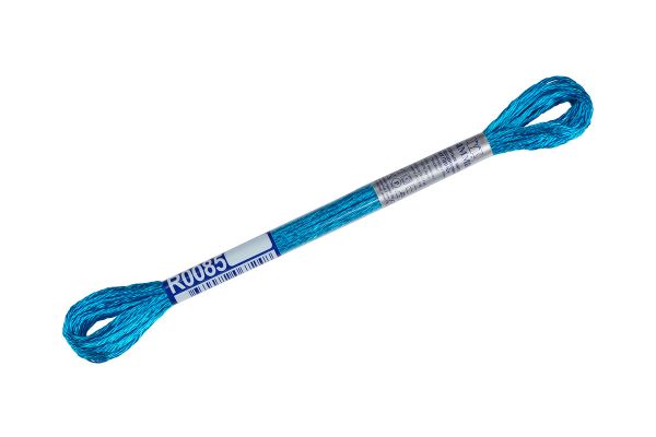 Мулине Gamma вискоза 100%, цв.R0085 яр.-бирюзовый, 12 мотков по 8 метров