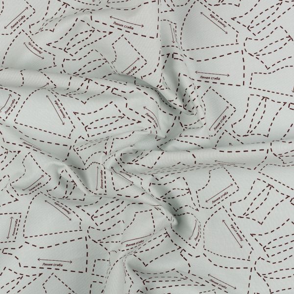 Ткань для пэчворка Peppy Век моды, рулон 112 см / 5 метров, ВМ-04 серый, Peppy