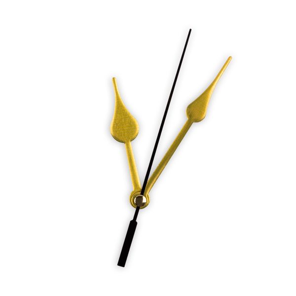 Стрелки для часовых механизмов (часовая/минутная/секундная), 5 шт, 60/83/90 мм, (золото/ черный)