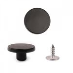 Пуговицы джинсовые ⌀18 мм, фиксированная ножка, металл, TBY-1357 черный матовый уп.20 шт