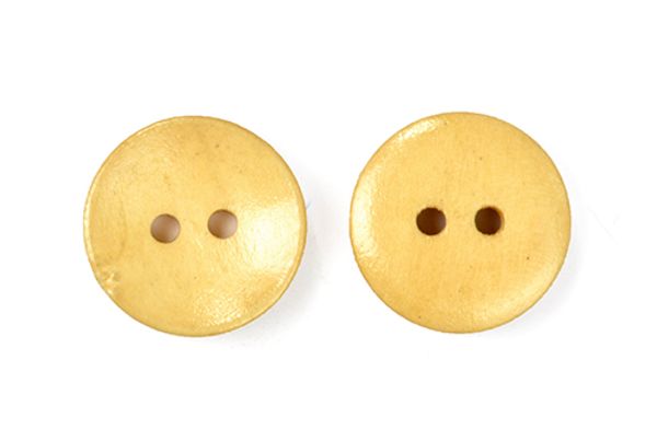 Пуговицы деревянные 2 прокола, 24L-15 мм, TBY BT.WD.015, цв.бежевый, 20 шт