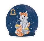 Алмазная (кристальная) мозаика Фрея, магнит Знаки зодиака. Весы, 9х9 см