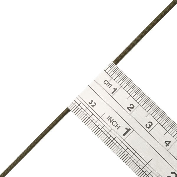 Резинка шляпная (шнур эластичный) ⌀2.0 мм / 30 метров, оливковый