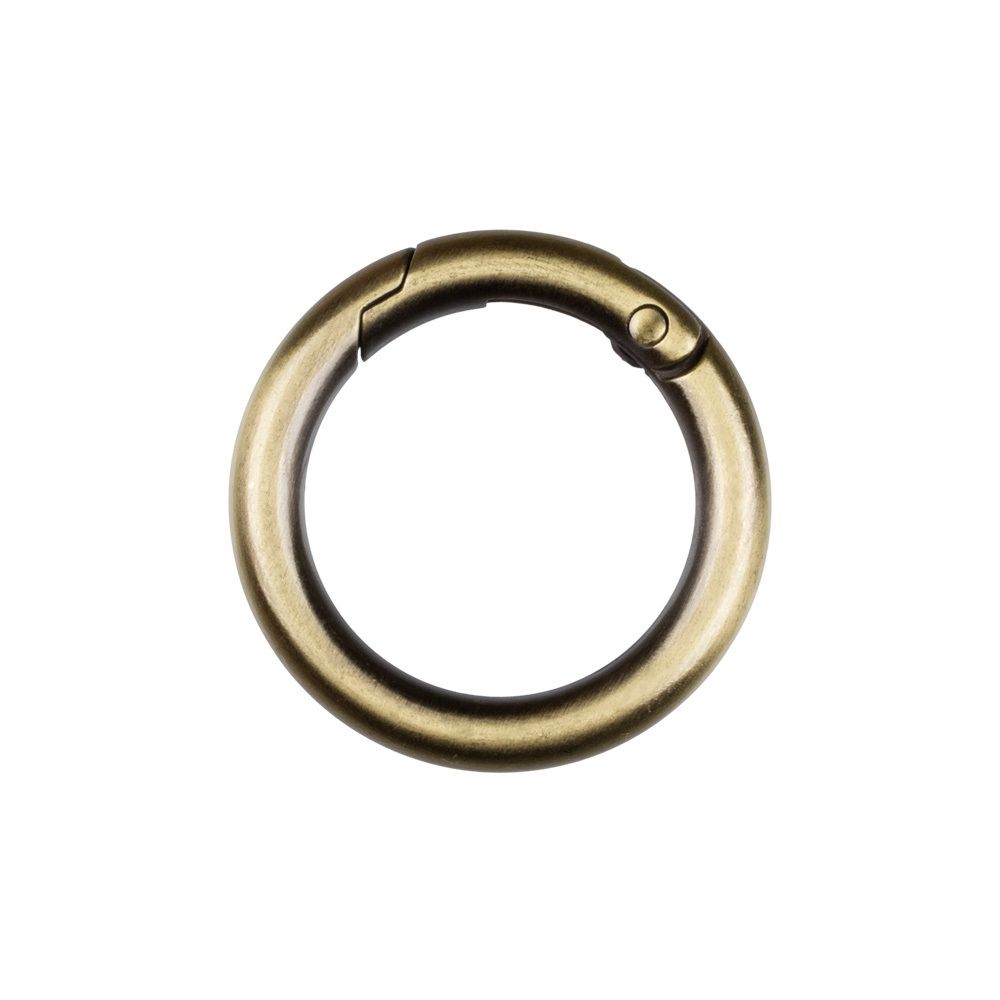 Карабин металл кольцо ⌀25.0 мм (34 мм), 5 шт, 24 под бронзу, Gamma GHF-25