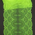 Кружево бельевое эластичное 195 мм / 3 м, 8034 цв.F229 зелено-желтый неон, Kruzhevo