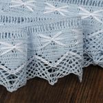 Кружево вязаное (тесьма) 37 мм, диз.K-10034 цв.голубой+белый, 3 метра, Kruzhevo