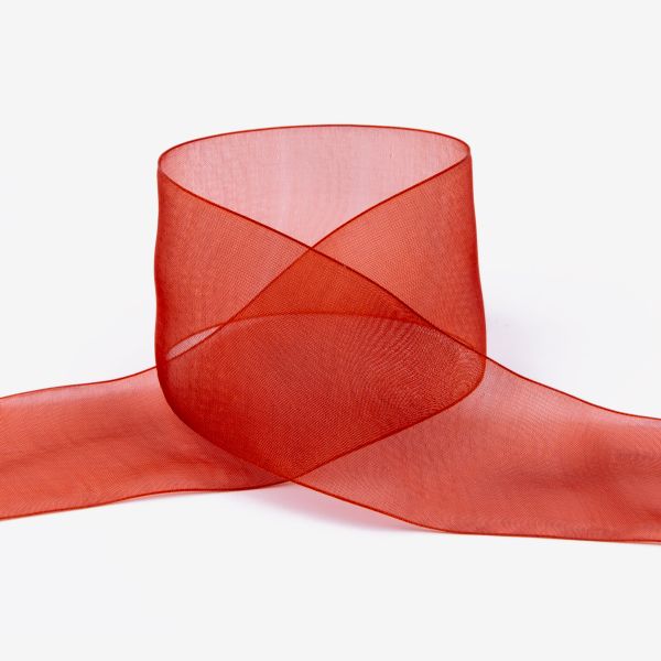 Лента капроновая (органза) 50.0 мм / 22.8±1 метра, 042 т. терракот, Blitz OR-50