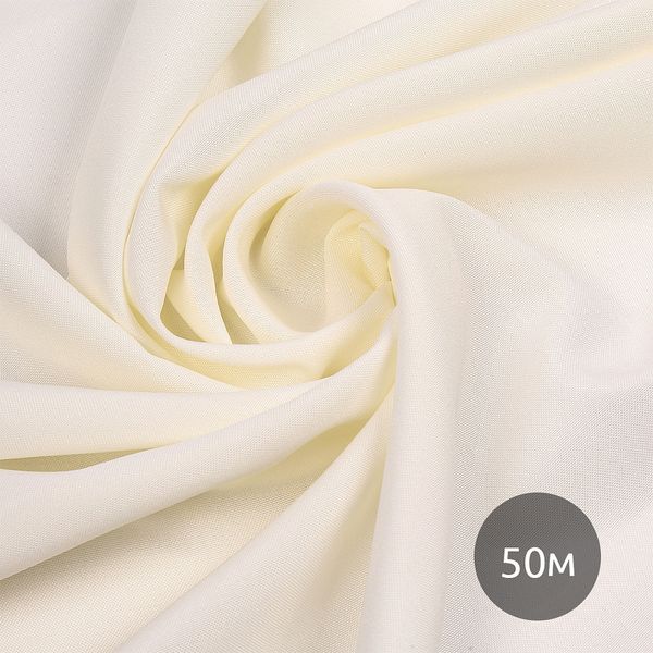 Габардин 150 г/м², 150 см / 50 метров, TBY.150102, цв.F102 молочный