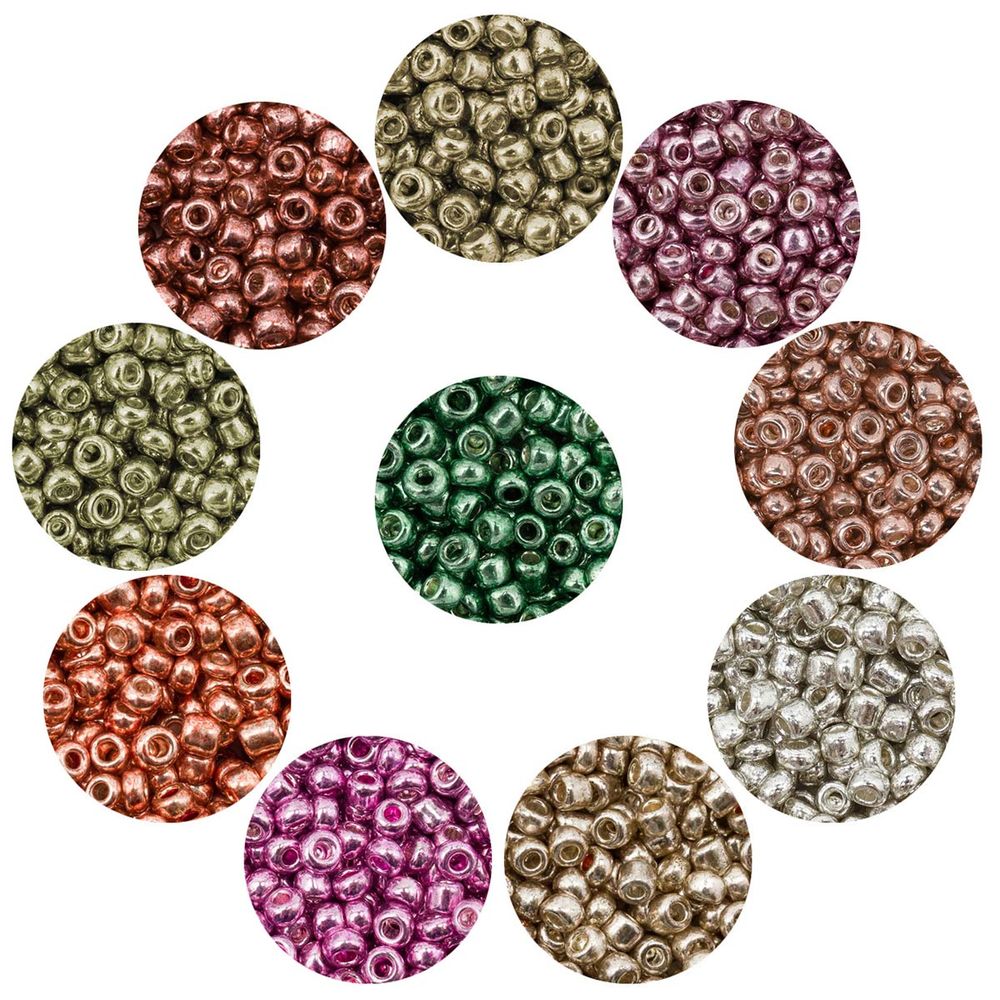 Набор бисера 11/0 ассорти №7 в тубе, 10 цветов, Astra&Craft