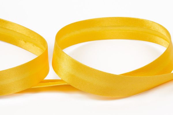 Косая бейка атласная 15 мм / 132±1 метра, 016 желтый, Gamma GK-15P