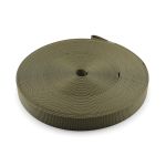 Стропа (ременная лента) 35 мм / 25 метров, толщ. 2.0 мм, [67 г/пог.м], 100% нейлон, хаки