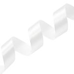 Лента атласная 1-сторонняя 25.0 мм / 22.86±1 метров, 002 белый, Globus