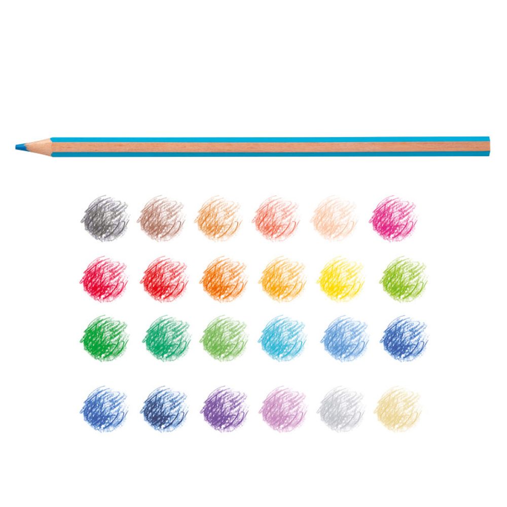 Карандаш цветной деревянный заточенный 24 цв, Carioca 43393