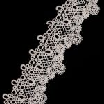 Кружево гипюр (плетёное) 95 мм / 9.14 метров, матовое, 571 молочный