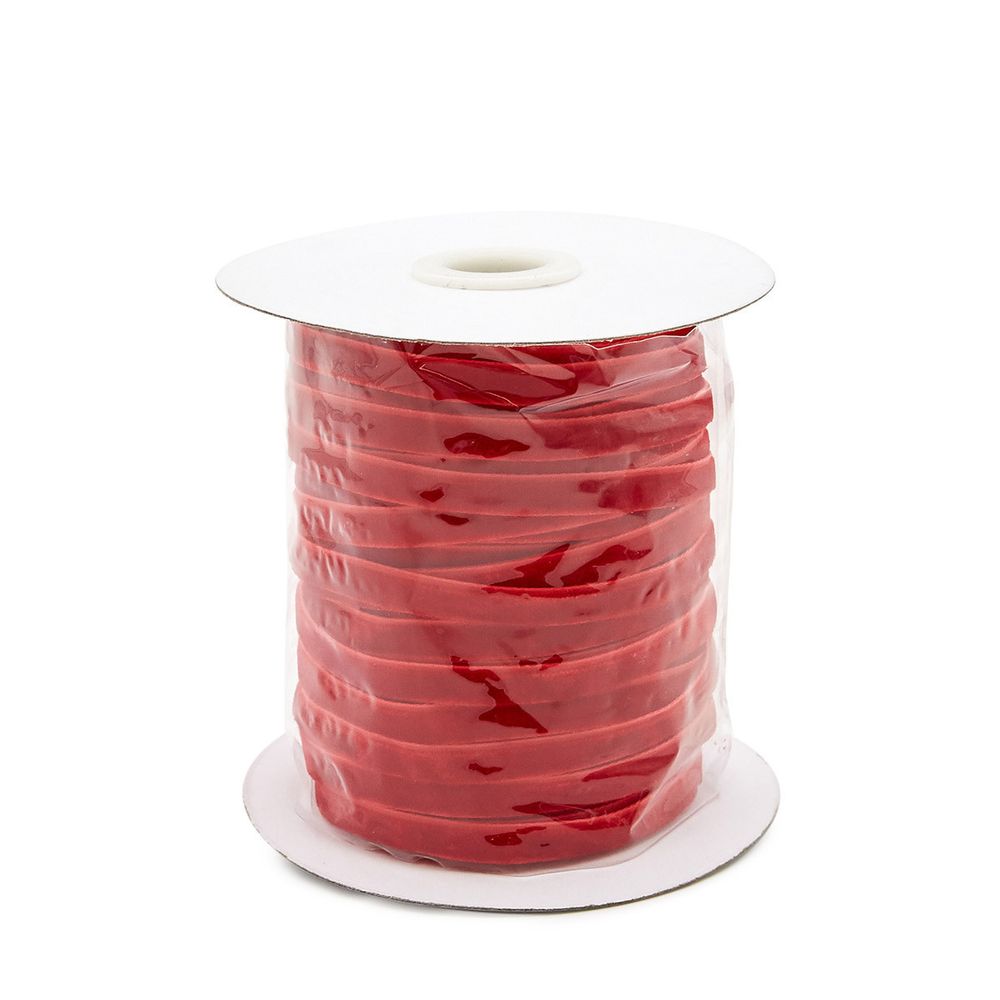 Лента бархатная (тесьма) 06.0 мм / 32.9±2 метров, 0081-0701 (8539 красный)