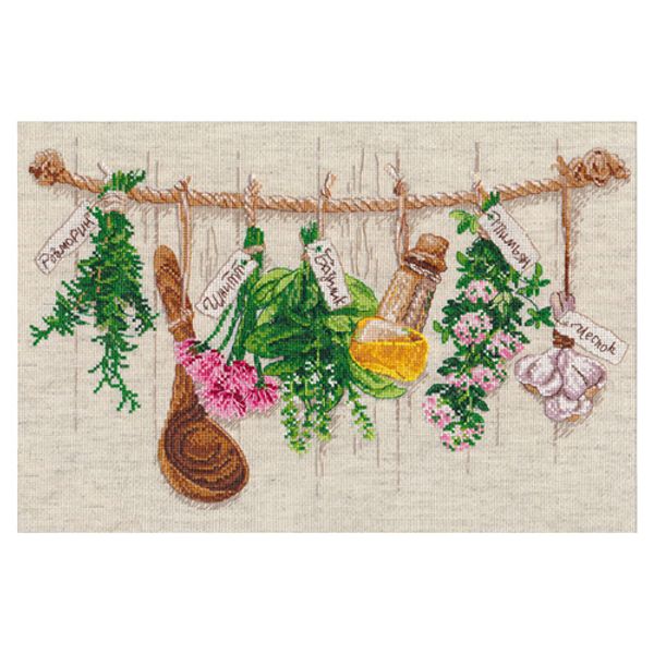 Набор для вышивания нитками Овен, Душистые травы 34х22см