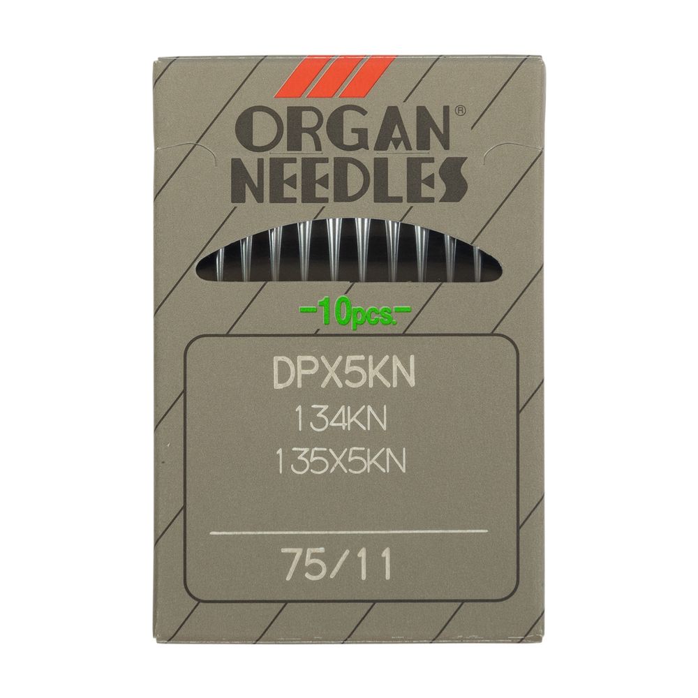 Иглы для промышленных швейных машин Organ DPх5KN, 10 шт, 075 Иглы для промышленных швейных машин Organ DPх5KN, 10 шт, 075