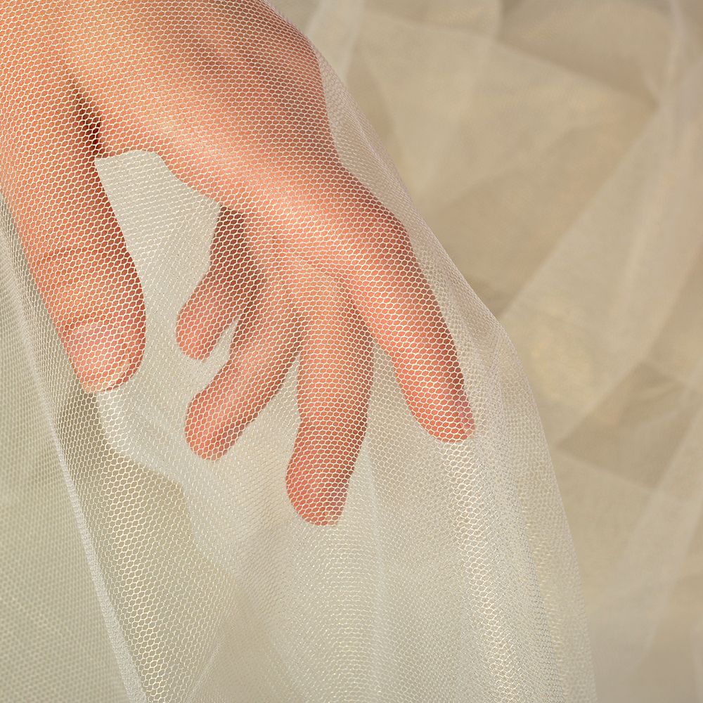 Фатин перламутровый 150 см / 15 метров, T538-96, цв.бежевый