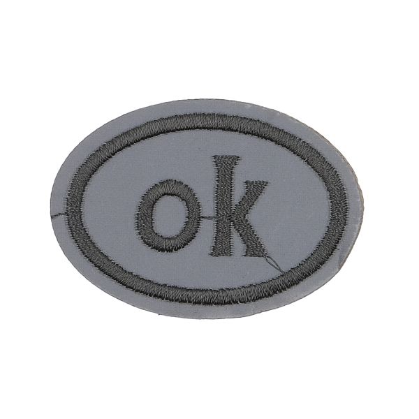 Термоаппликация овальная ОК, джинс, 55х40 мм, LA420, 4 шт