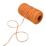 Шпагат джутовый ⌀1.4 мм / 50 метров (50 г), 2-ниточный, 1200 текс, евробобина, оранжевый