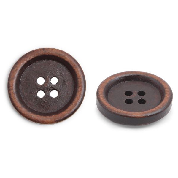 Пуговицы 4 прокола 32L (20мм), (Brown2 (коричневый2)), 36 шт